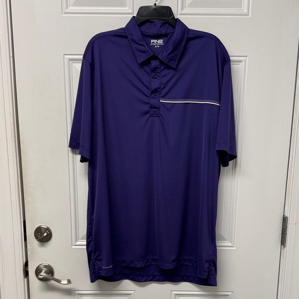 Ping Men's Deep Purple Polo Shirt